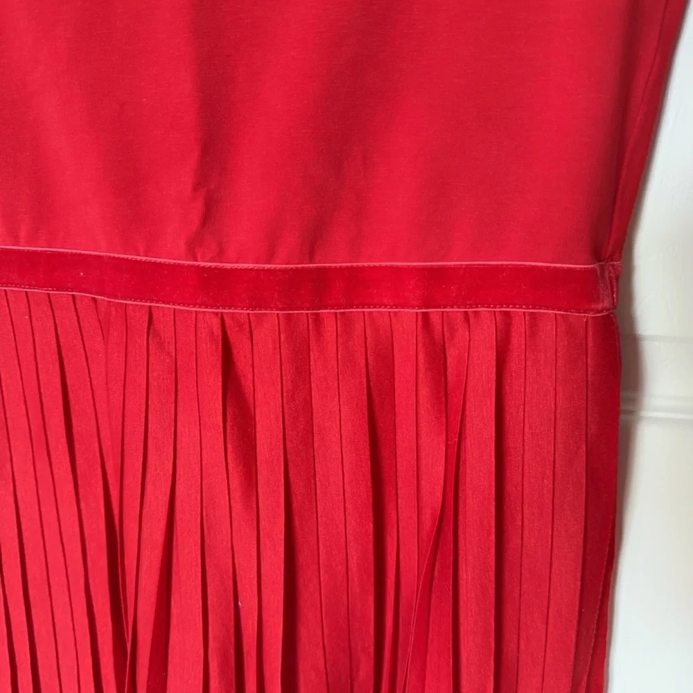 Polo by Ralph Lauren Red A-Line Dress with Bishop Sleeves